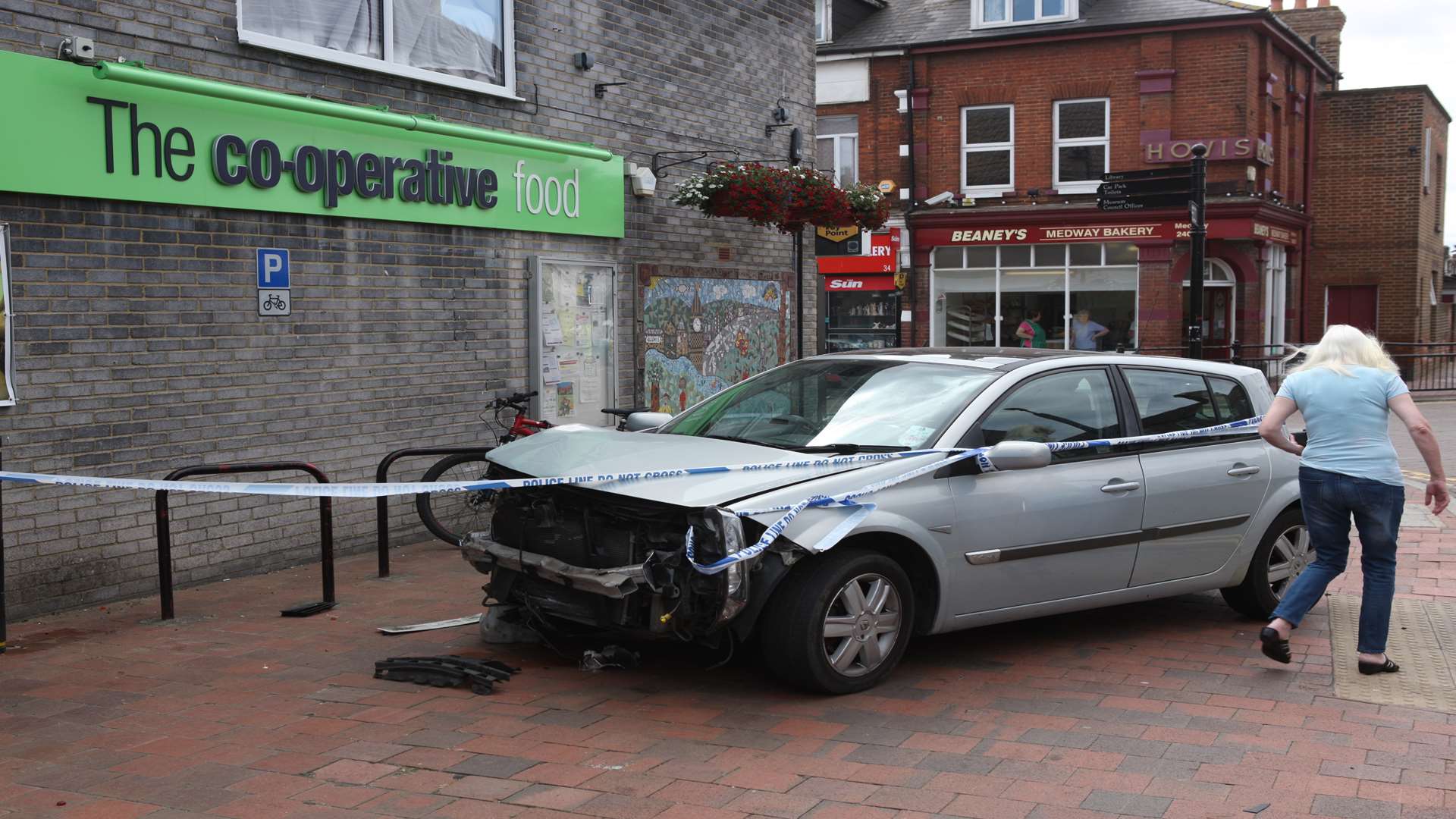 Three people were injured when two cars collided in Snodland. Picture: John Westhrop