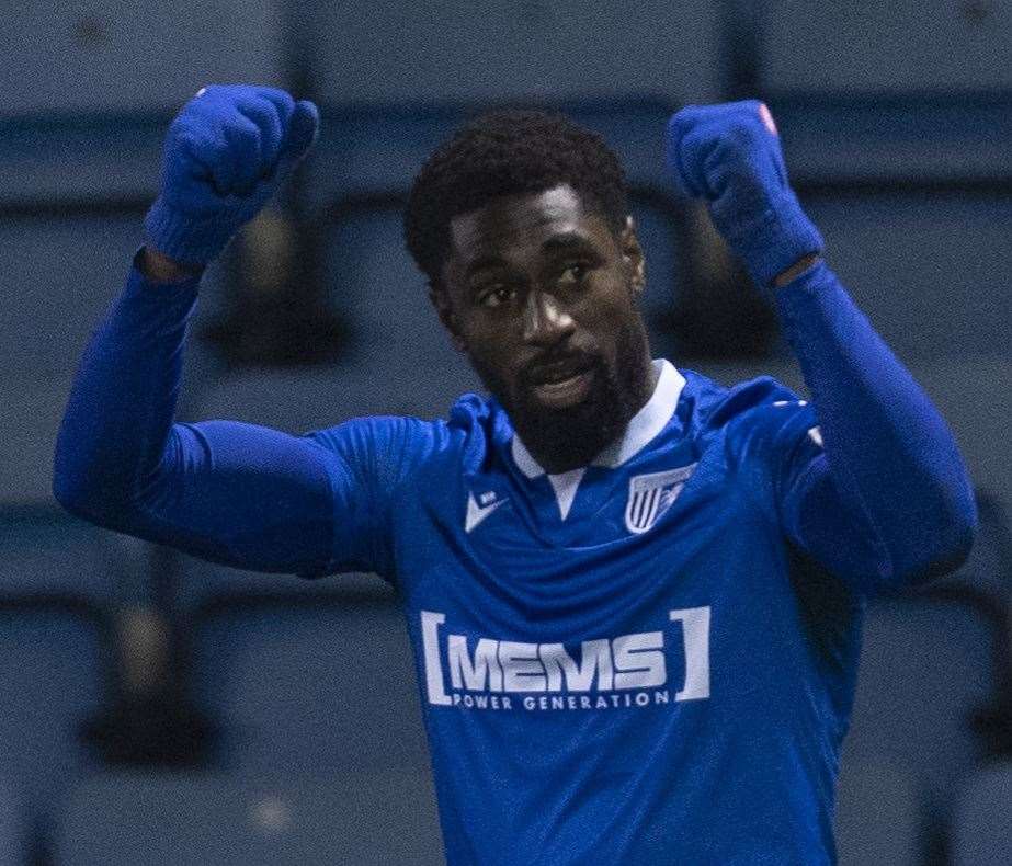 Gillingham forward Hakeeb Adelakun.