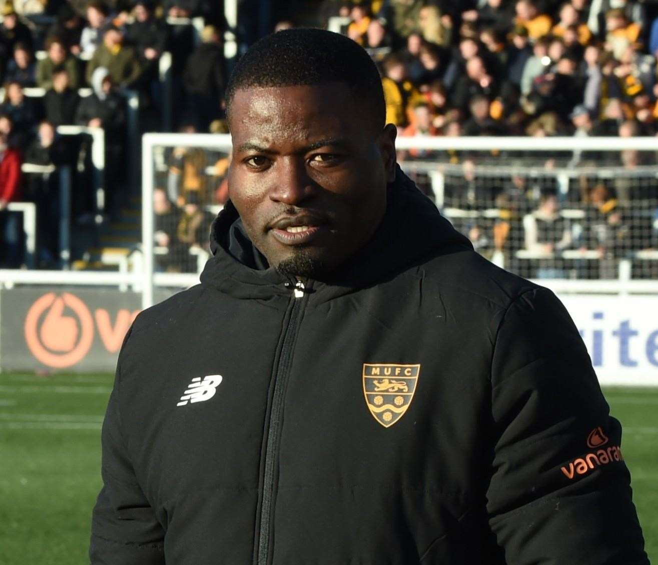 Maidstone United manager George Elokobi. Picture: Steve Terrell