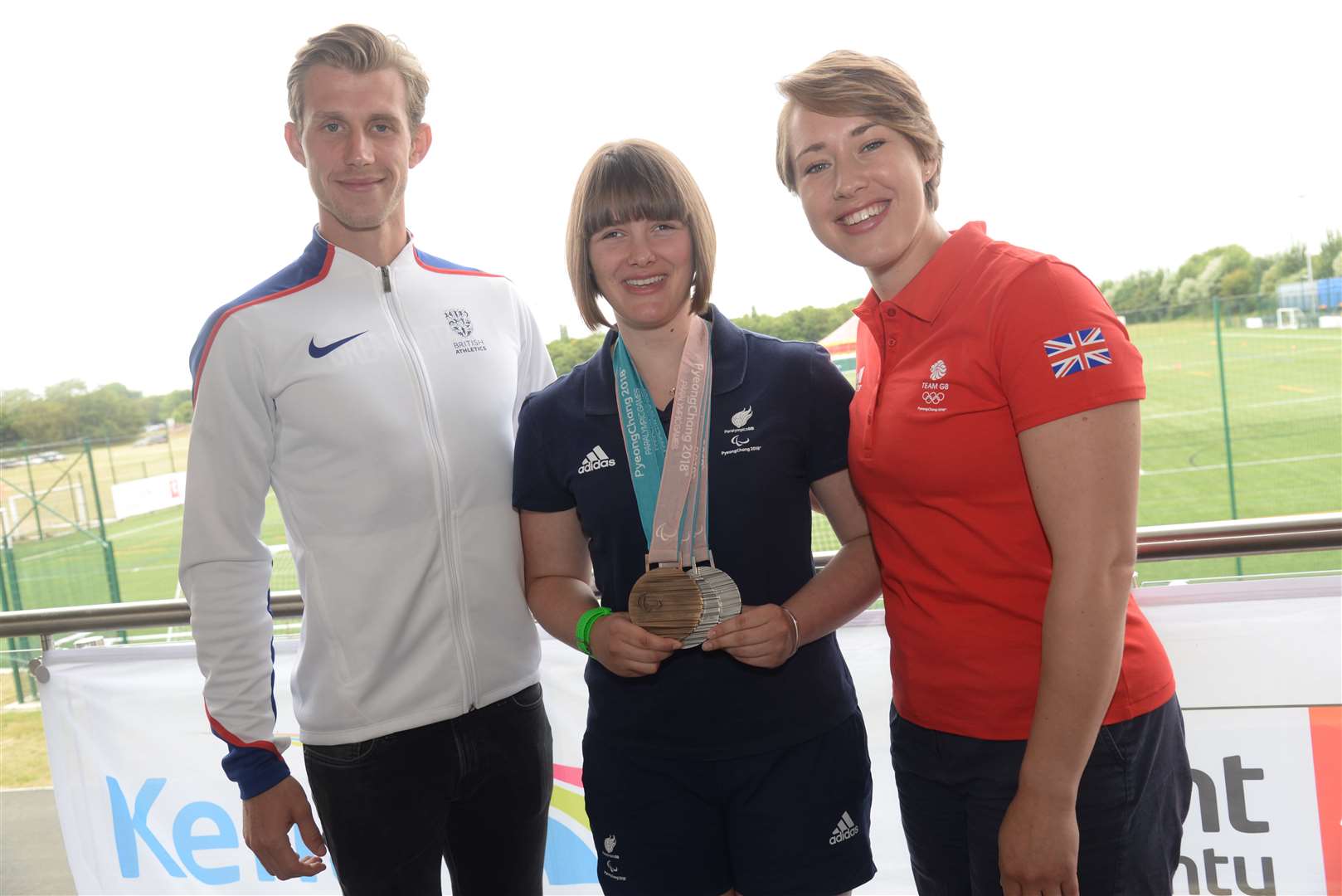 Kent Olympian's Jack Green, Millie Knight and Lizzy Yarnold Picture: Chris Davey