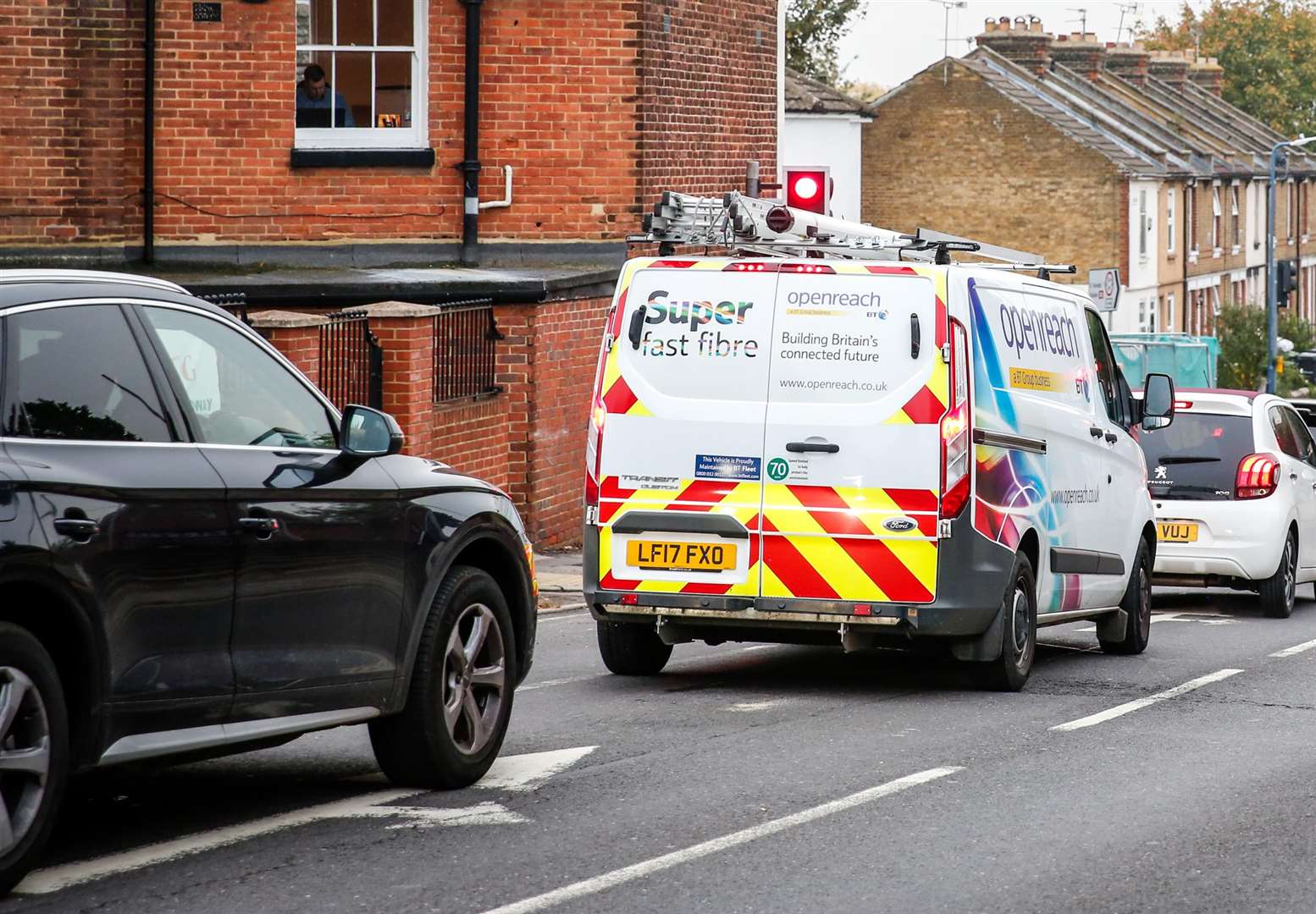 The A26 Tonbridge Road at its junction with Fountain Lane.Job: Pics of snarled traffic at the junction .. Picture: Matthew Walker. (6060613)