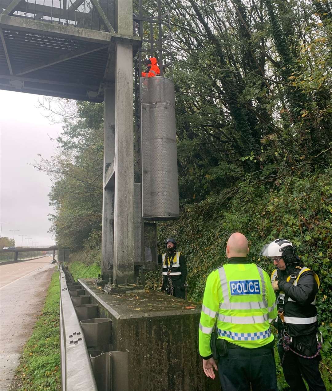 Surrey Police removed a Just Stop Oil protester today