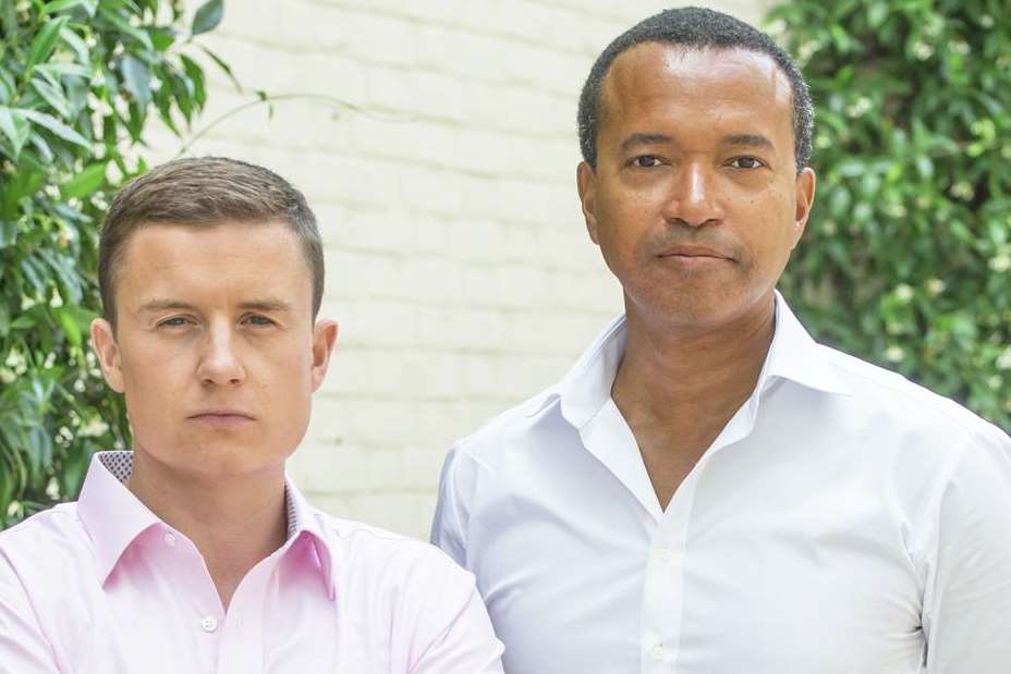 Sevenoaks entrepreneur Will Tindall, left, and business parter Lucien Moolenaar, who have launched a crowd funding website aimed at frontier economies around the globe