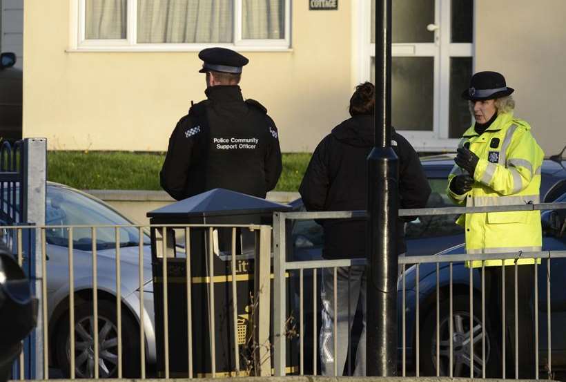 Police stepped up patrols outside Hawkinge Primary School after an incident on November 13