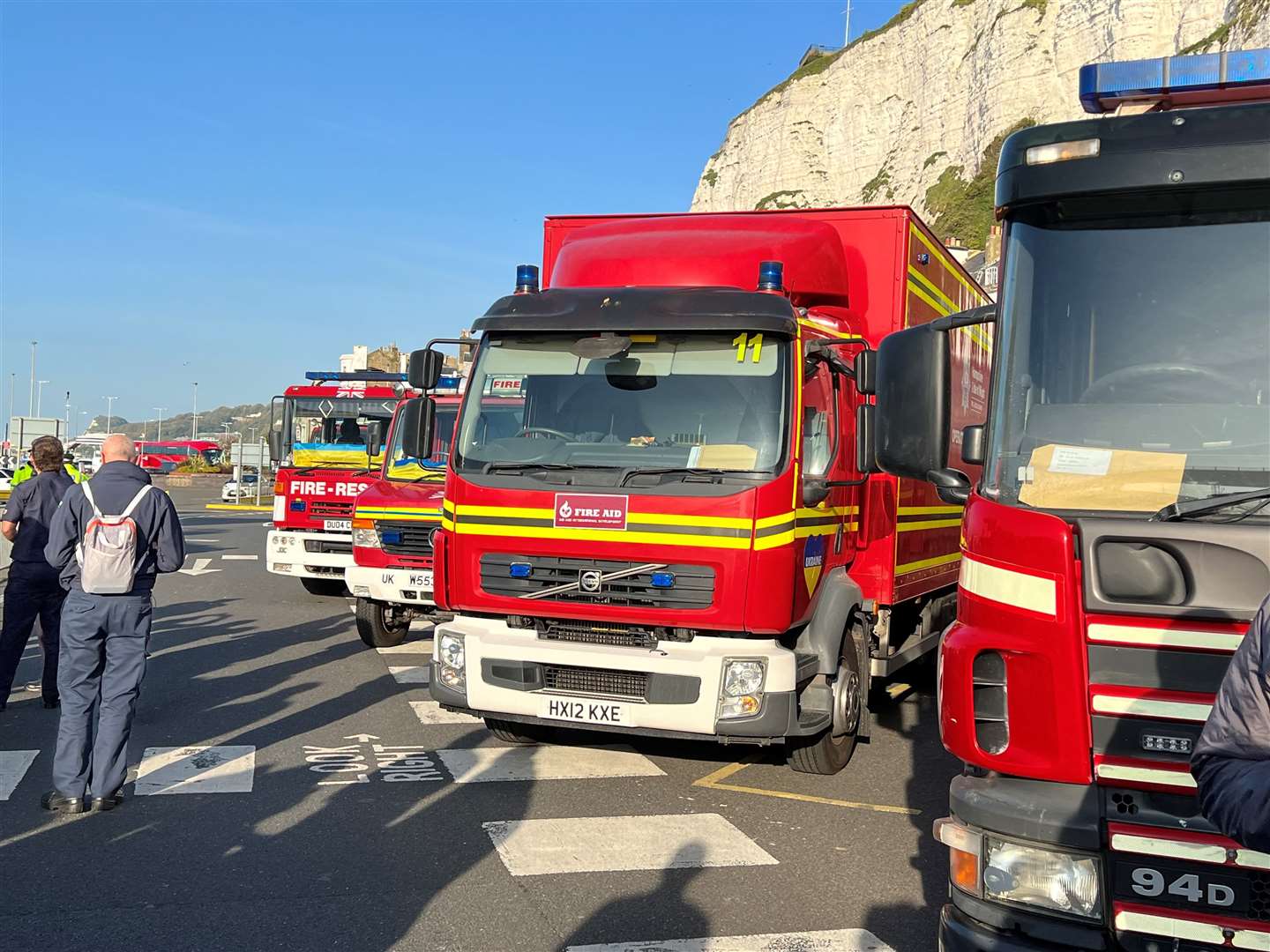 A total of 17 fire and rescue services were involved in the transportation of the donations (UK Home Office/PA)