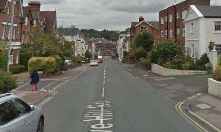 Police officers searched Collins' Audi, which was parked on Grove Hill Road, Tunbridge Wells Picture: Google Maps