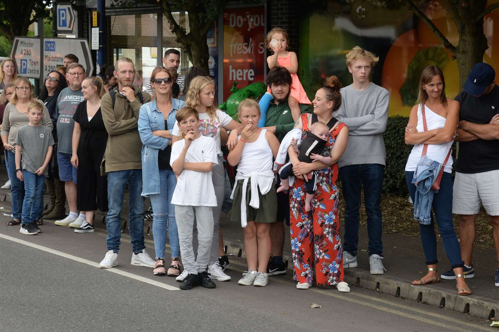 Spectators for the Sheerness Carnival on Saturday. Picture: Chris Davey. (15384025)