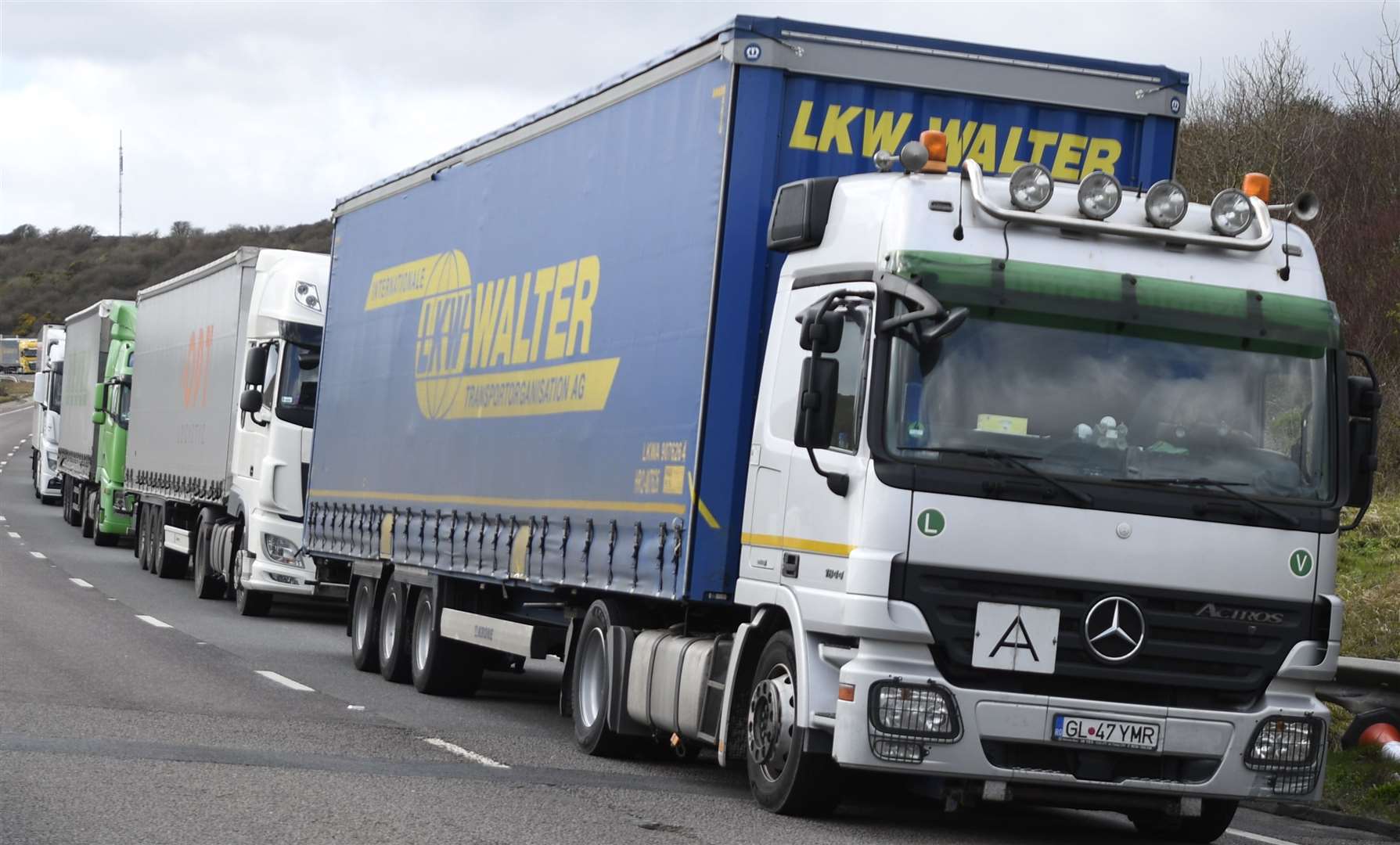 TAP is used to keep the flow of lorries and other vehicles under control. Stock image