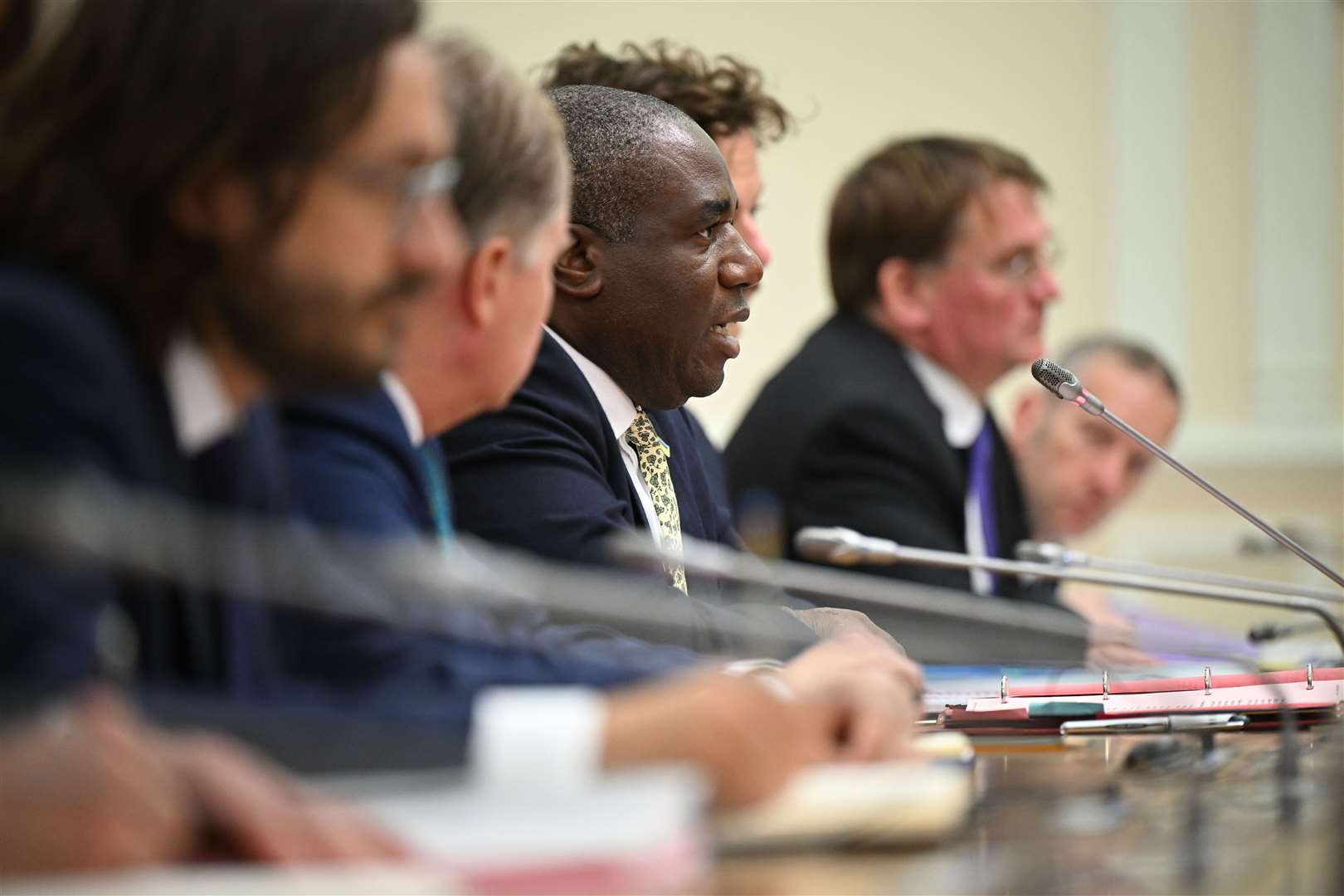 Foreign Secretary David Lammy attends a bilateral meeting with Ukrainian Prime Minister Denys Shmyhal and other officials in Kyiv (Leon Neal/PA)