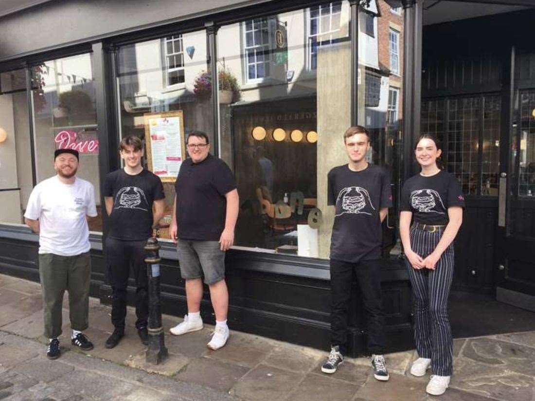 Staff at 7Bone in Canterbury on its opening day in September 2021