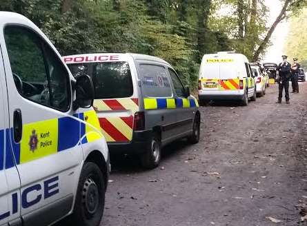 Police at the scene in Rowhill Road