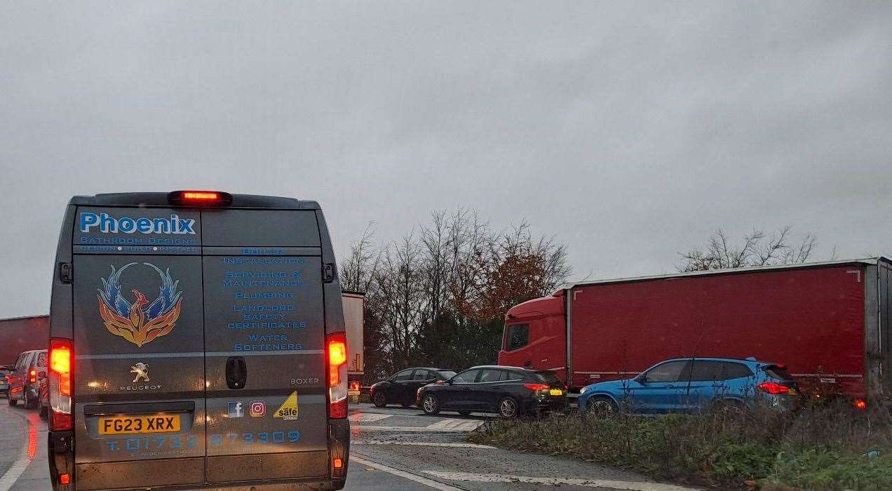 Traffic was affected on the M2 and A249