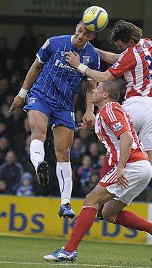 Lewis Montrose against Stoke