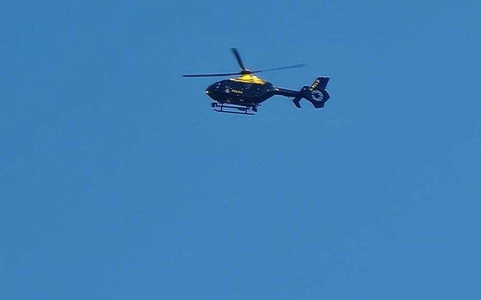 Residents are reporting a police helicopter was circling Westgate-on-Sea this morning. Picture: C.Cully