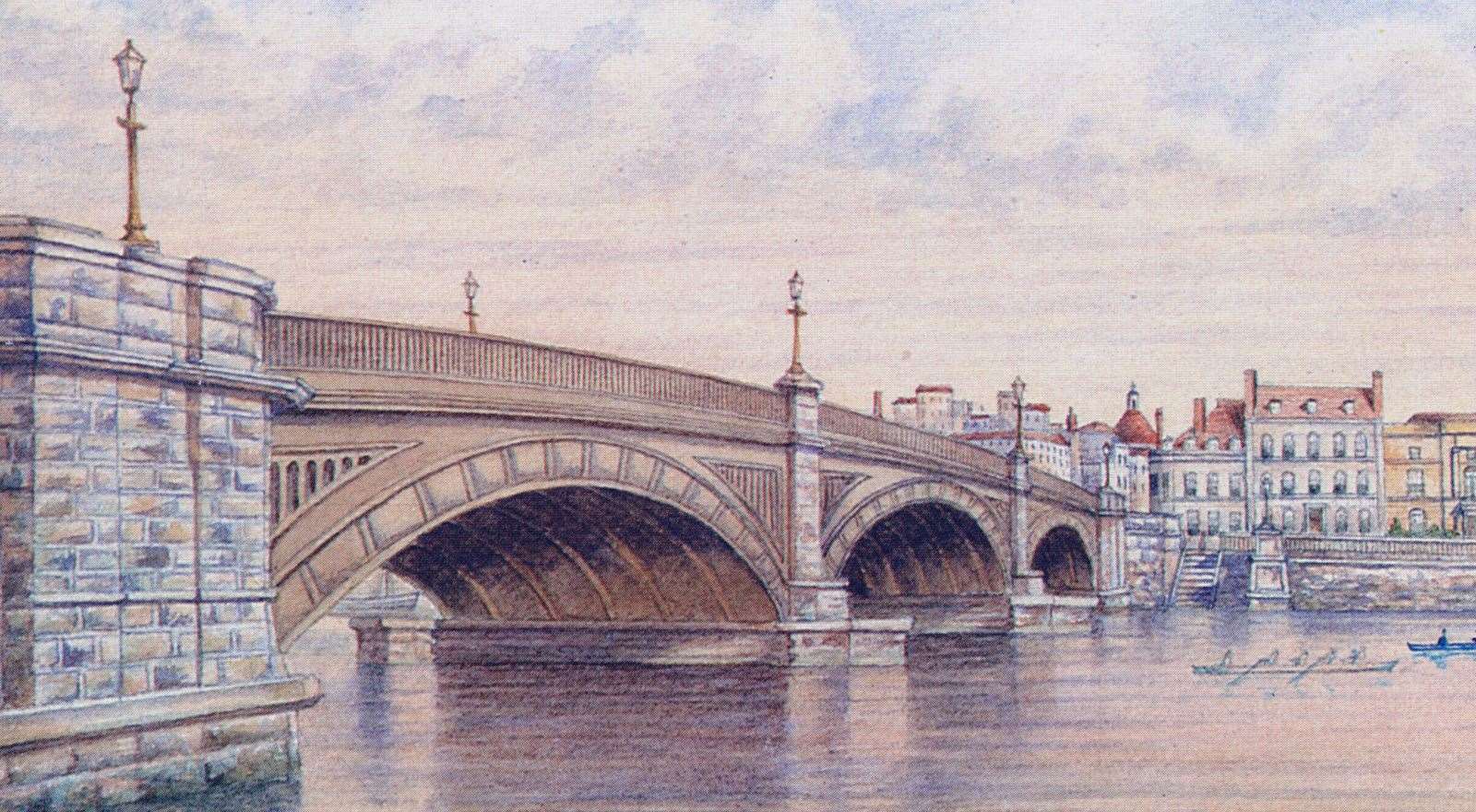 The bridge as it was in Victorian times