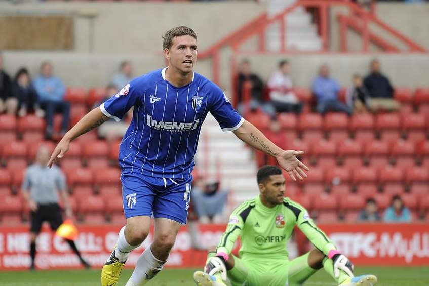 Cody McDonald celebrates scoring the equaliser Picture: Barry Goodwin