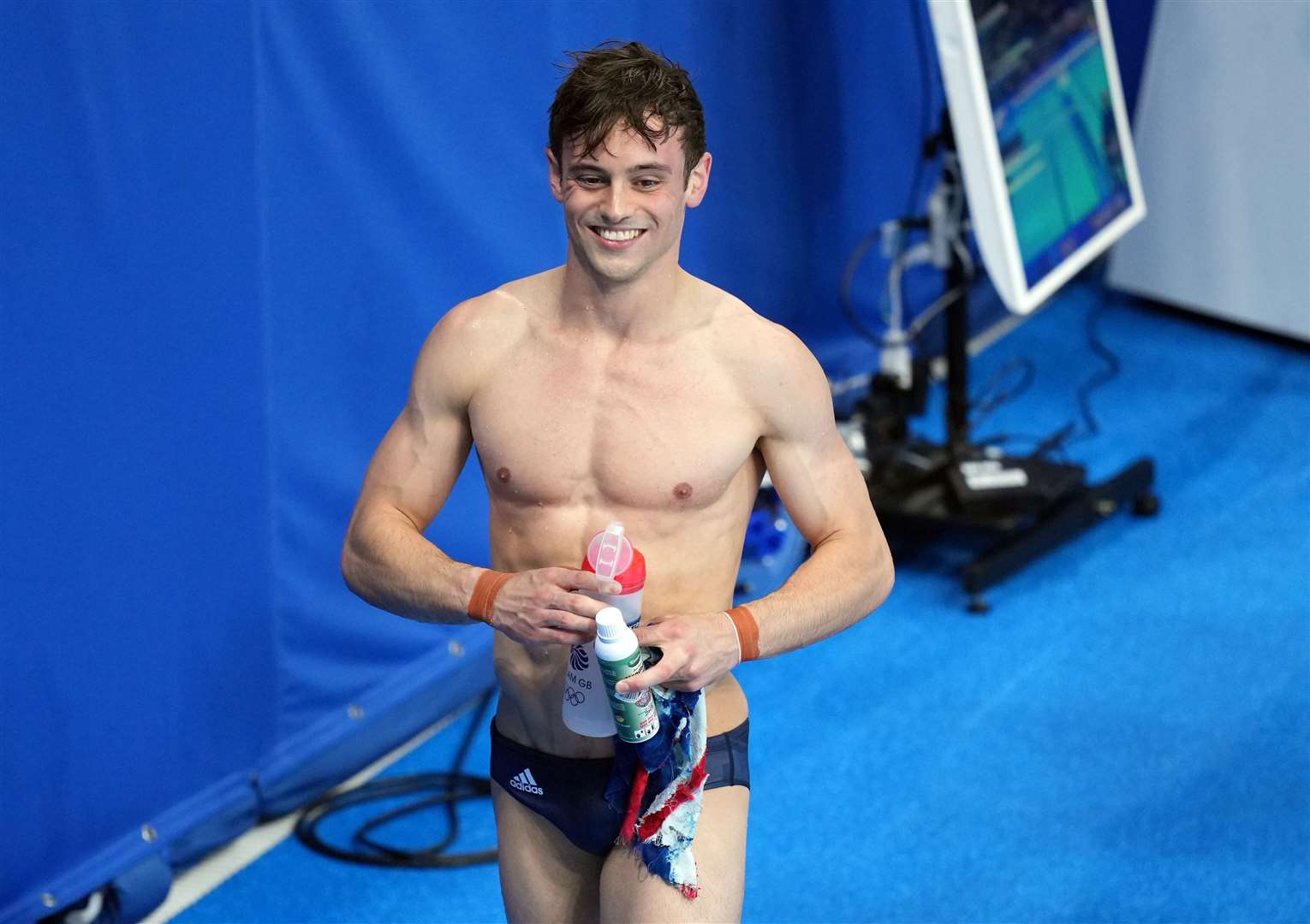 Tom Daley during the men’s 10m platform final (Joe Giddens/PA)