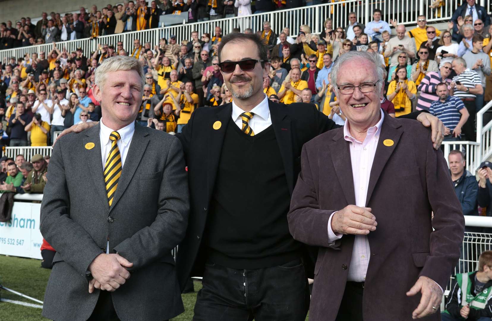 Maidstone co-owners Terry Casey and Oliver Ash with chief executive Bill Williams Picture: Martin Apps