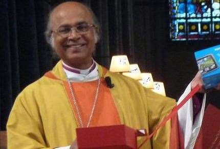 Dr Michael Ali Nazir during his farewell service at Rochester Cathedral