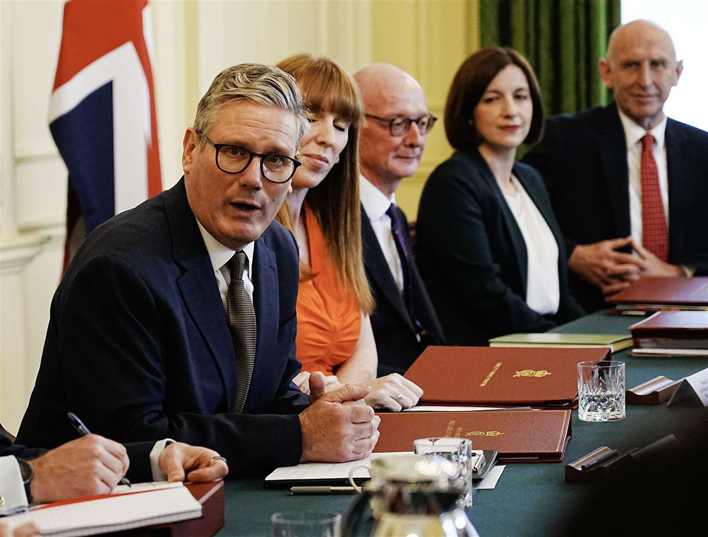 Prime Minister Sir Keir Starmer hosted his first Cabinet meeting at 10 Downing Street on Saturday (Chris Eades/The Sun)