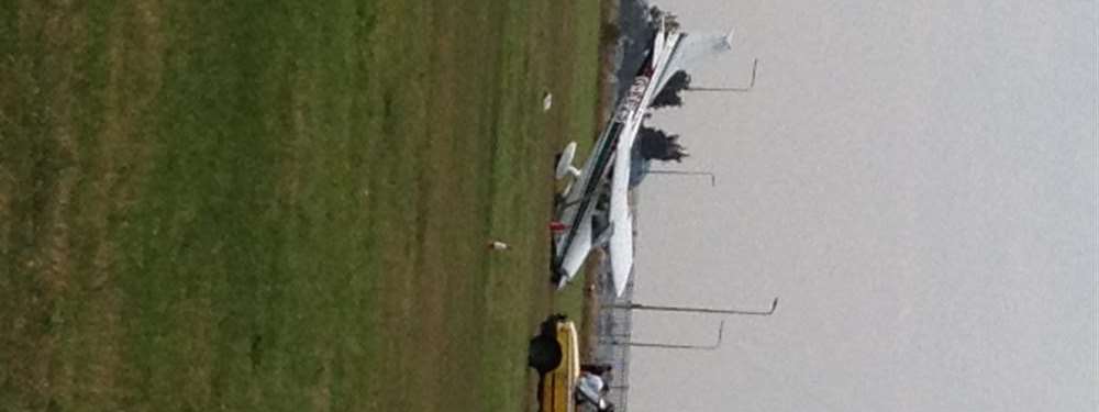 The scene at Rochester Airport