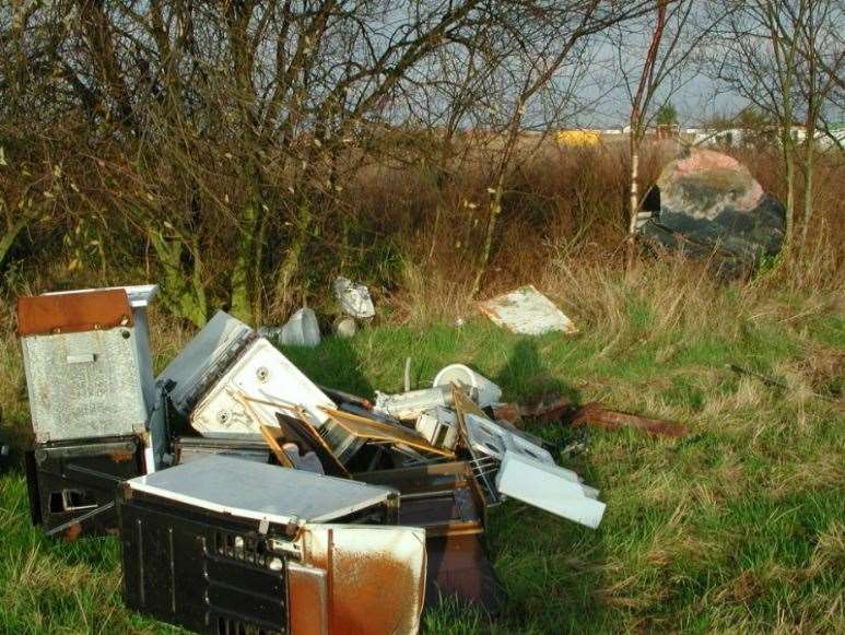 Flytipping on Seasalter Levels in 2019. Picture: Canterbury City Council