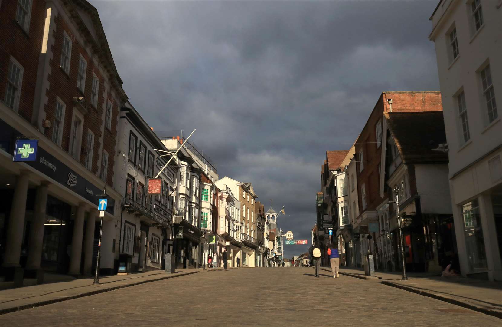 A quiet high street in Guildford (Adam Davy/PA)