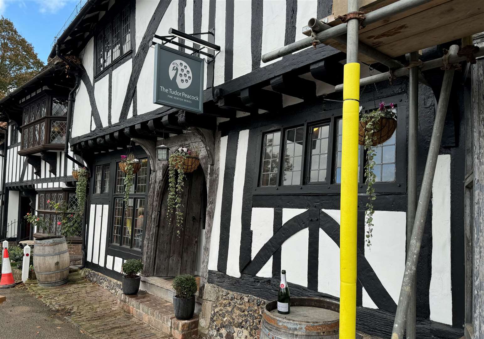 The Tudor Peacock in Chilham describes itself as a purveyor of "fine Kentish wines"