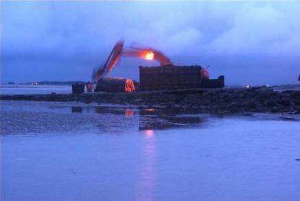 Pegwell Bay whale being cut up, picture submitted by Jason Pay