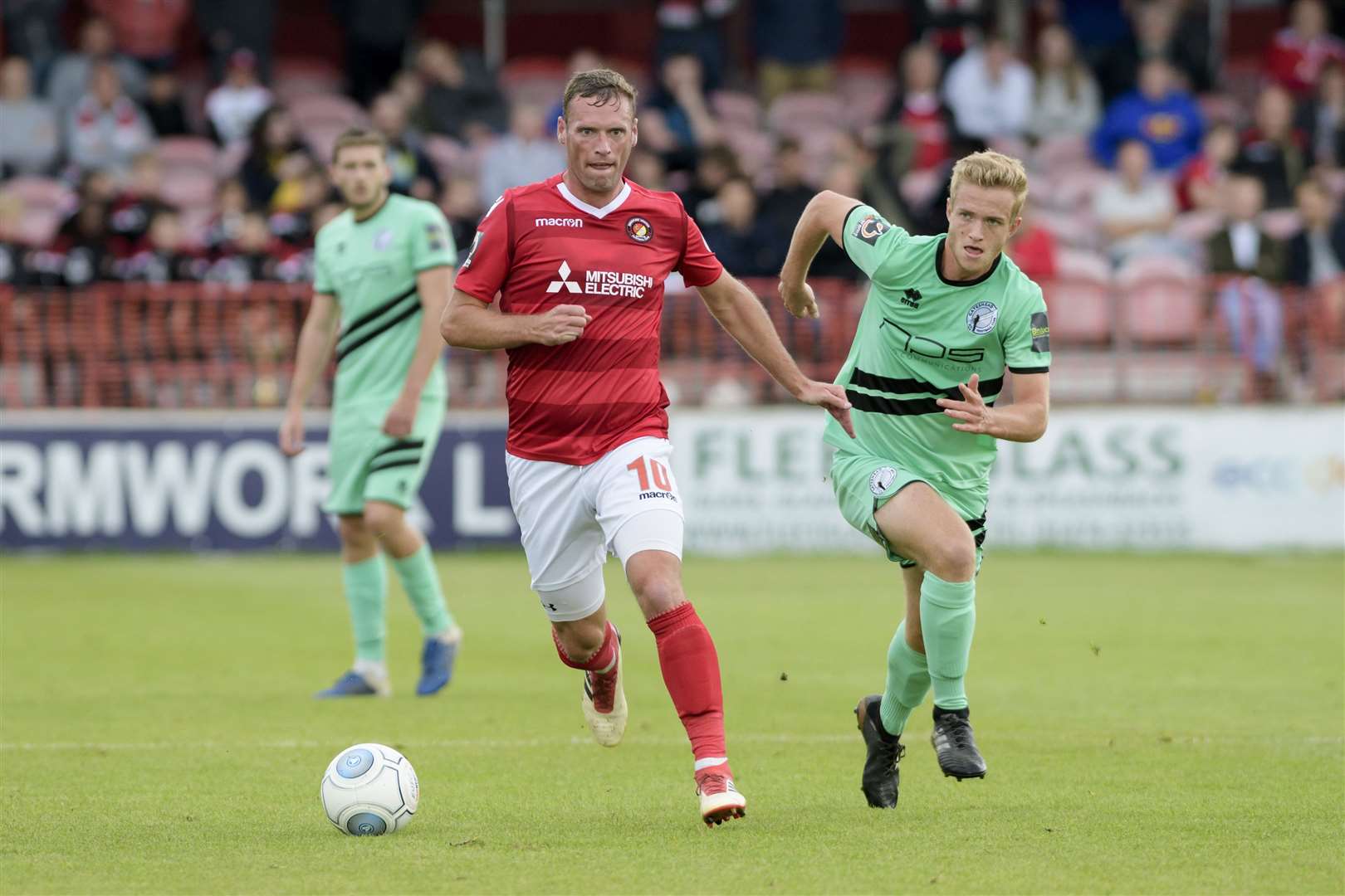 Andy Drury on the ball for Ebbsfleet Picture: Andy Payton