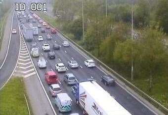 Congestion on A2 at Ebbsfleet