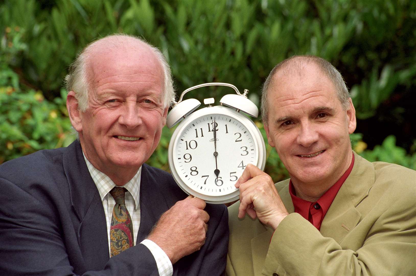 Bough and Brian Hayes presented a breakfast show for London Newstalk Radio in 1994 (Sean Dempsey/PA)