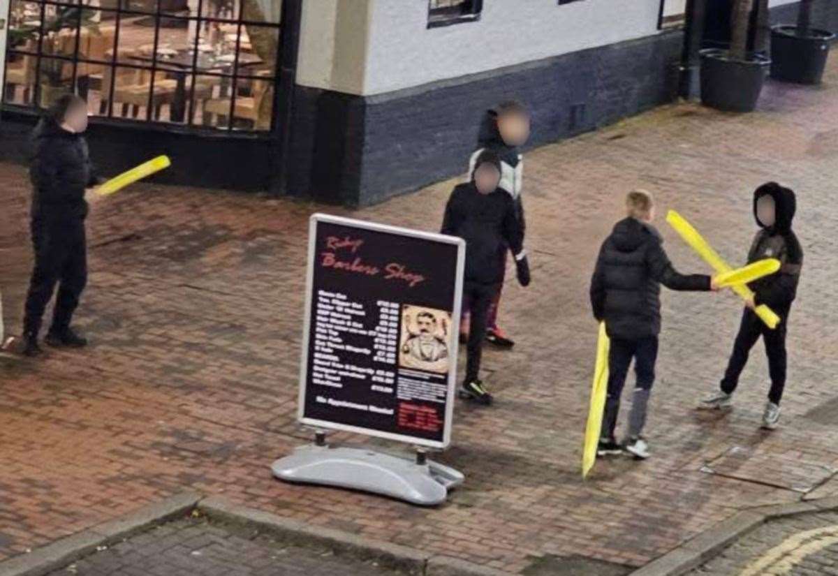 Group of youths in Sittingbourne High Street filmed vandalising property and ‘harassing’ people