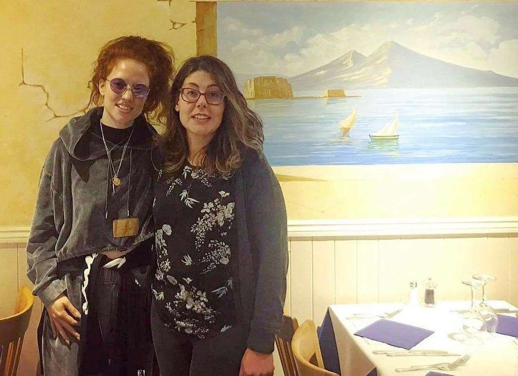 Jess Glynne at Vesuvius Restaurant in Maidstone