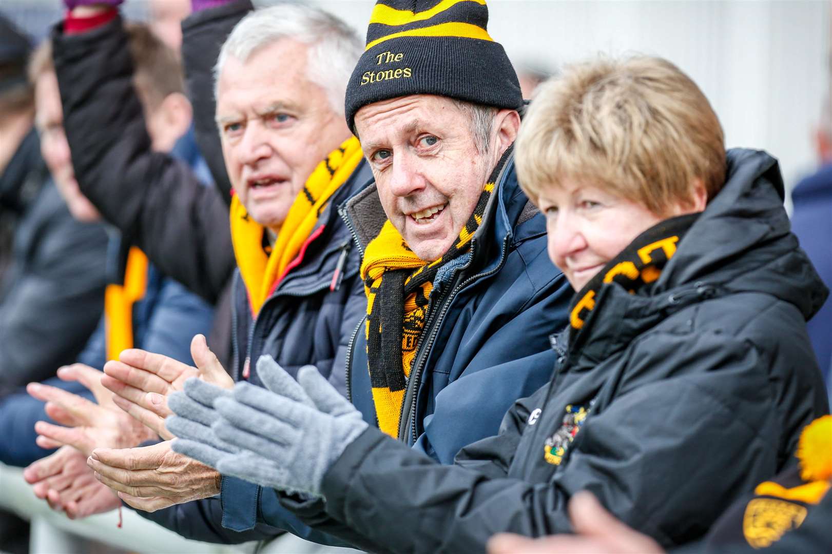 The Stones faithful cheer their team on Picture: Matthew Walker