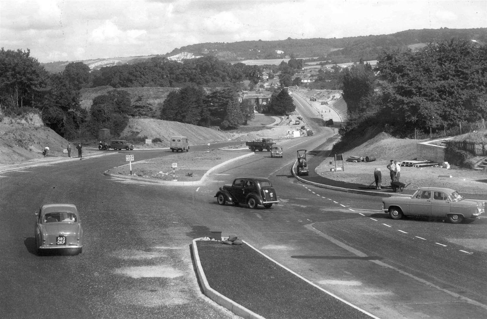 The opening of the Maidstone Bypass, now the M20, in 1960, this scene shows the Maidstone-Chatham Road, near the Running Horse, in 1959. Picture: 'Images of Maidstone book'