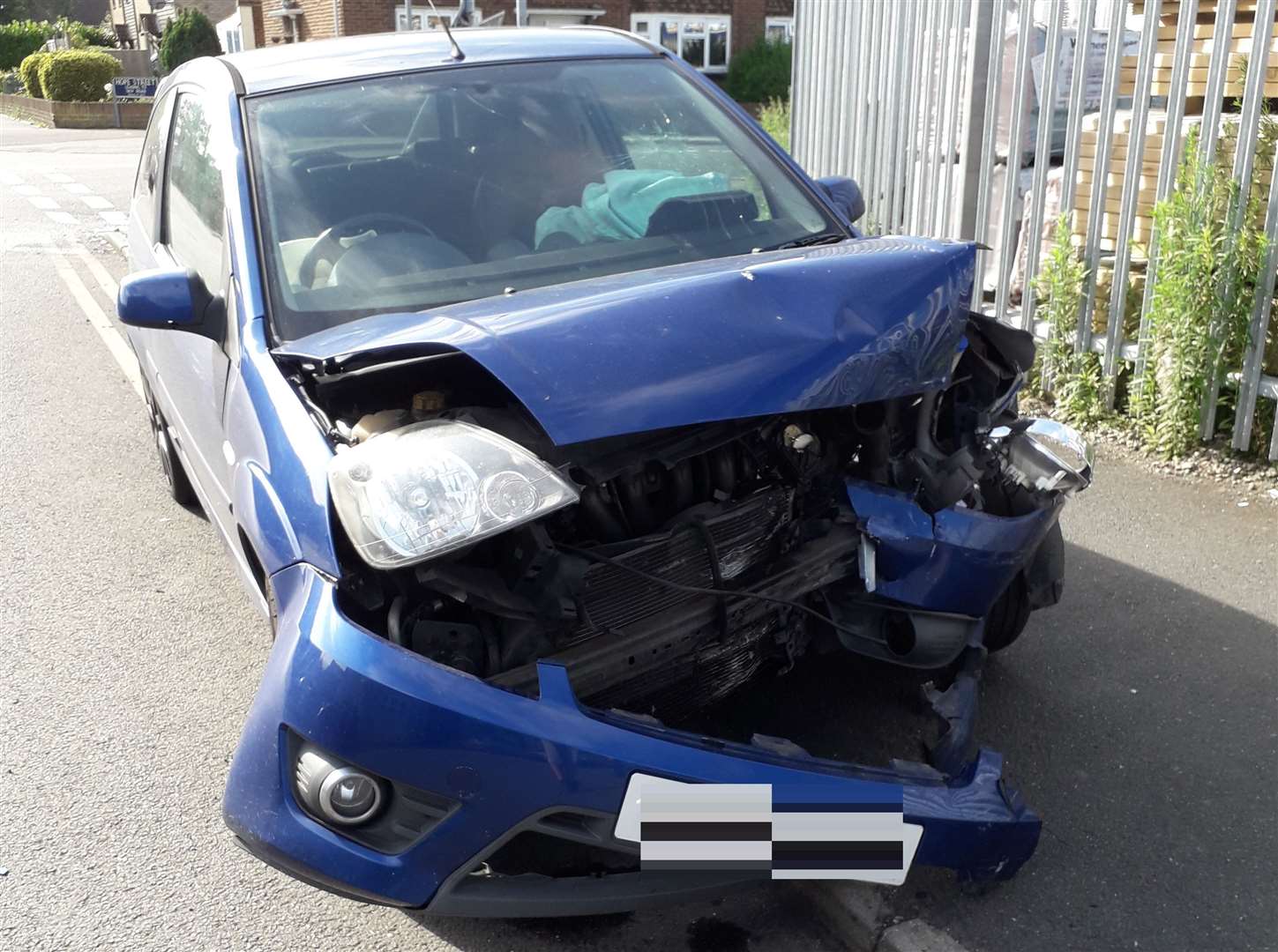 Written-off car in Broad Street, Sheerness. Picture: Phil Crowder