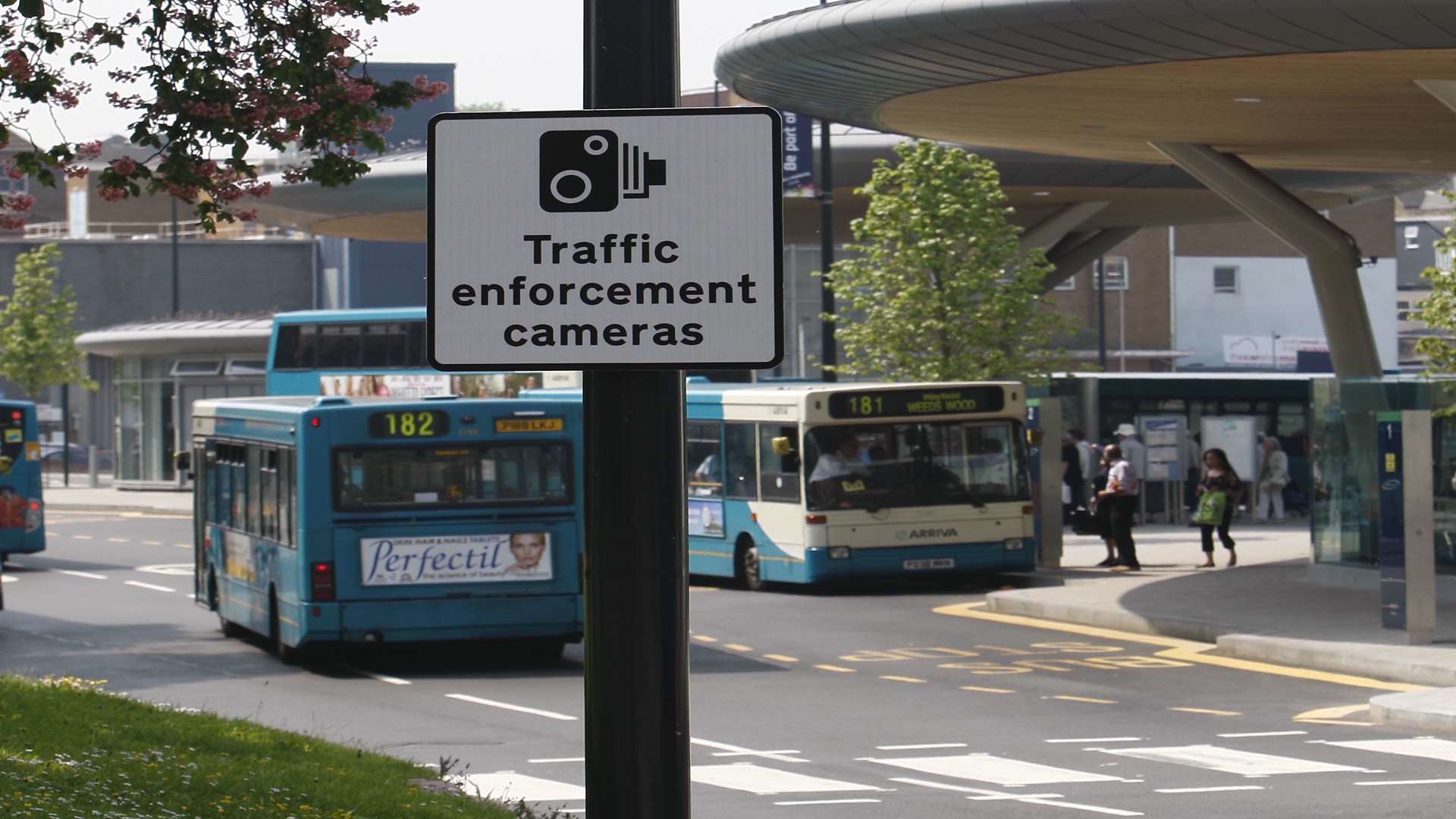 A girl was hit by a taxi outside the bus station