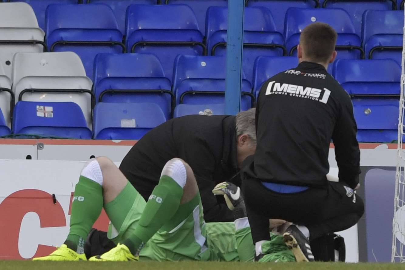 Concern for keeper Stuart Nelson Picture: Barry Goodwin