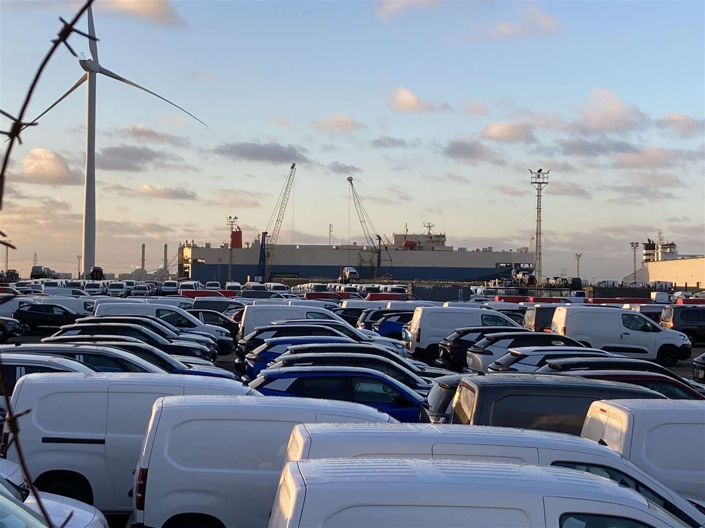 Imported cars at Sheerness Docks