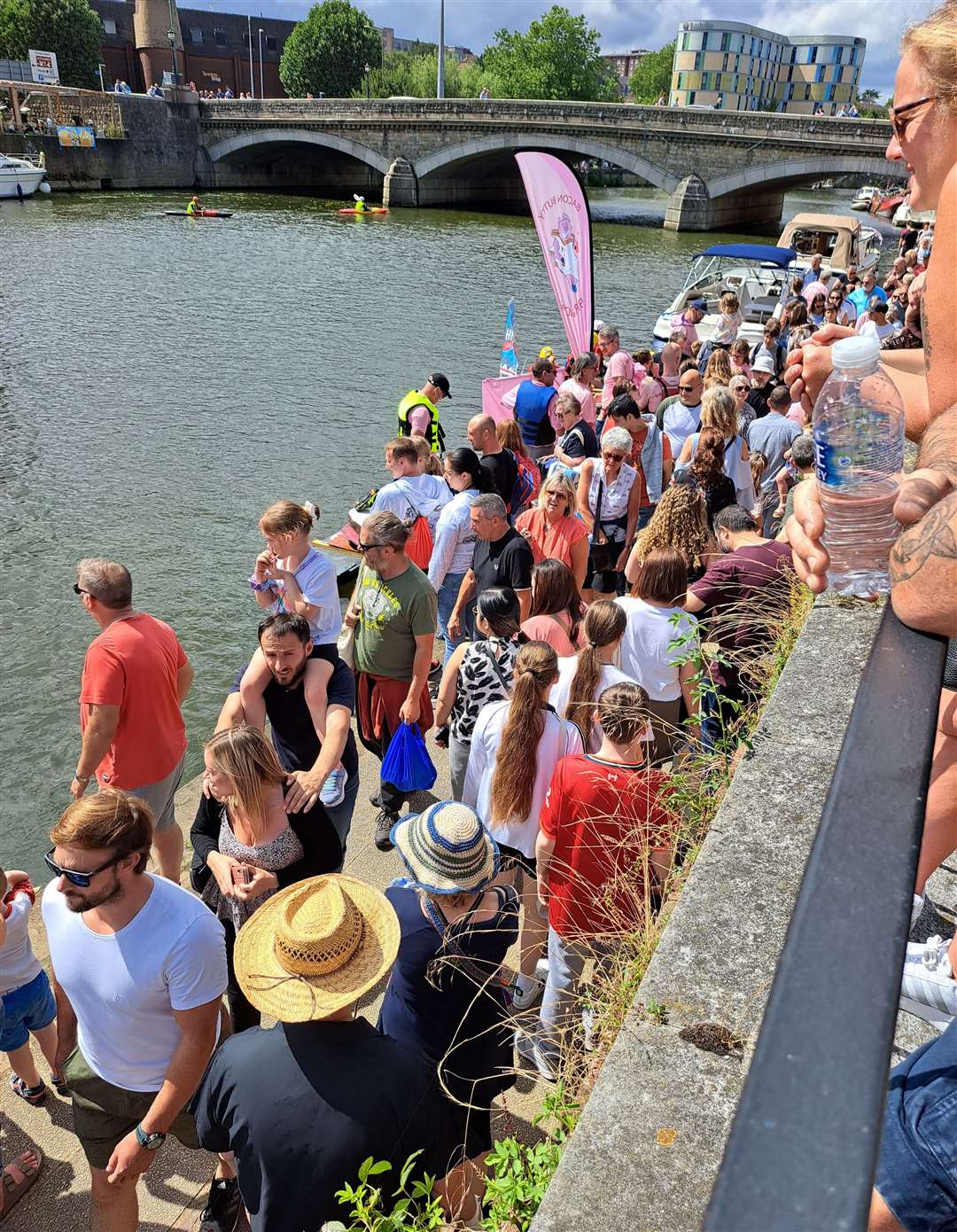 The riverbank was packed with people for the Maidstone River Festival