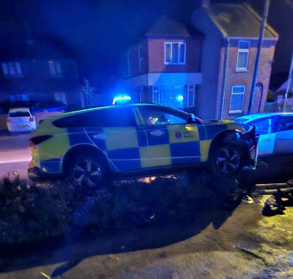 A Kent Police vehicle was involved in the collision in Teynham. Picture: Rita Phipps