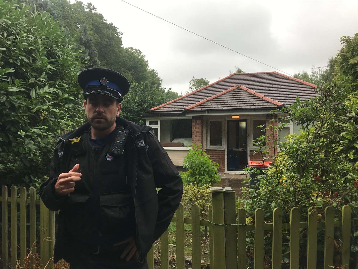 Police outside the property in Bekesbourne Lane