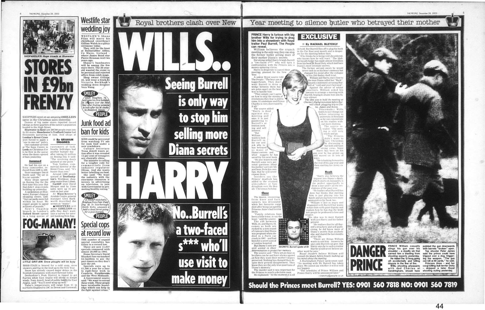 A newspaper article about the Duke of Sussex published in The People (Court handout/PA)