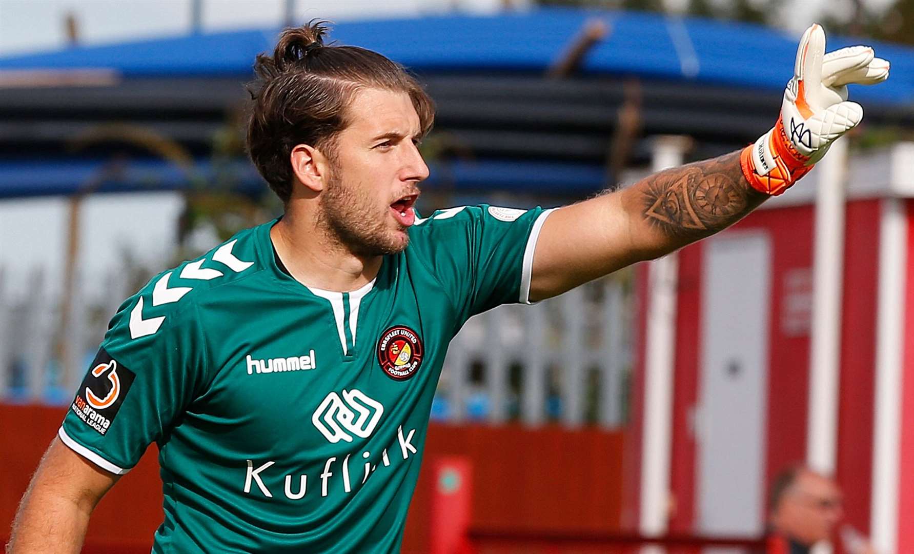 Ebbsfleet keeper Jordan Holmes - could help his country qualify for the 2020 Tokyo Olympics. Picture: Andy Jones FM25801189