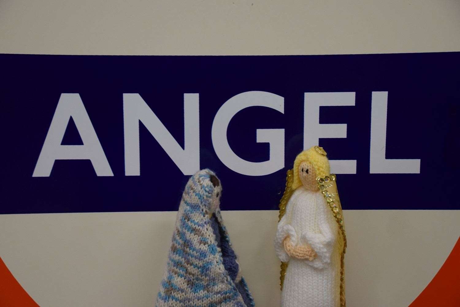 Mary was visited by the angel Gabriel at Angel station (Christ Church, Southgate/PA)