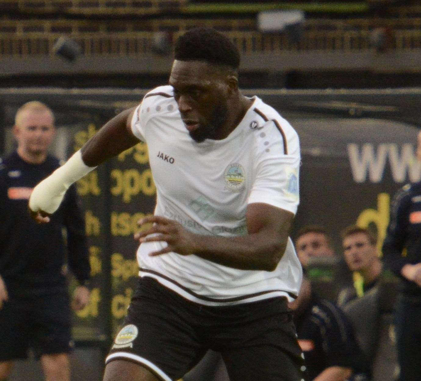 Dover Athletic striker Inih Effiong Picture:Chris Davey