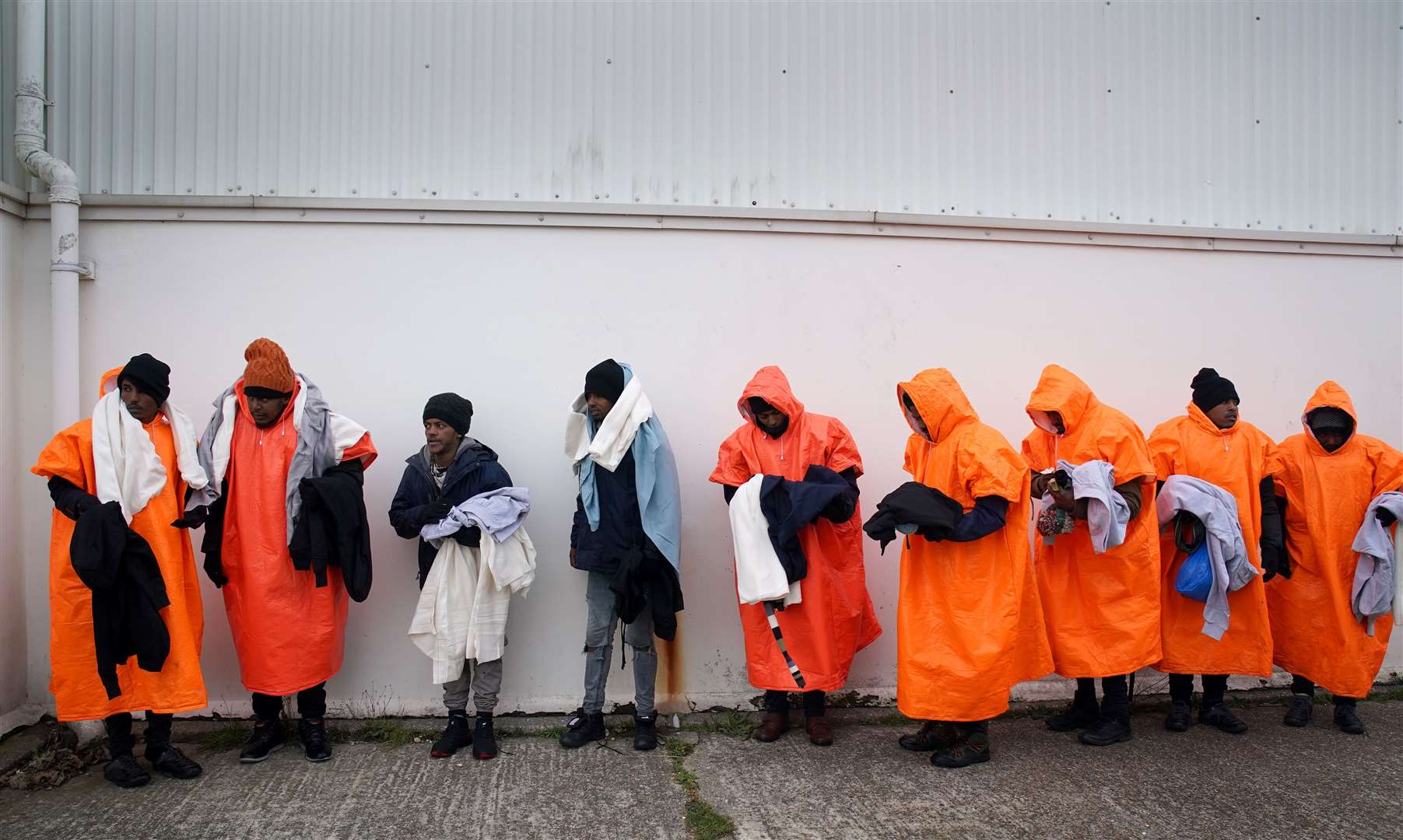 Migrants are brought in to Dungeness (Gareth Fuller/PA)