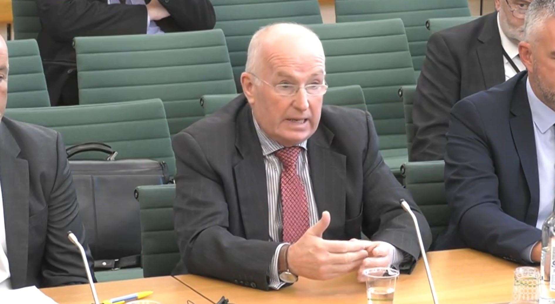 Superintendent Gerry Murray, chairperson of the Catholic Police Guild of Northern Ireland, answered questions in front of the Northern Ireland Affairs Select Committee (UK Parliament/PA)