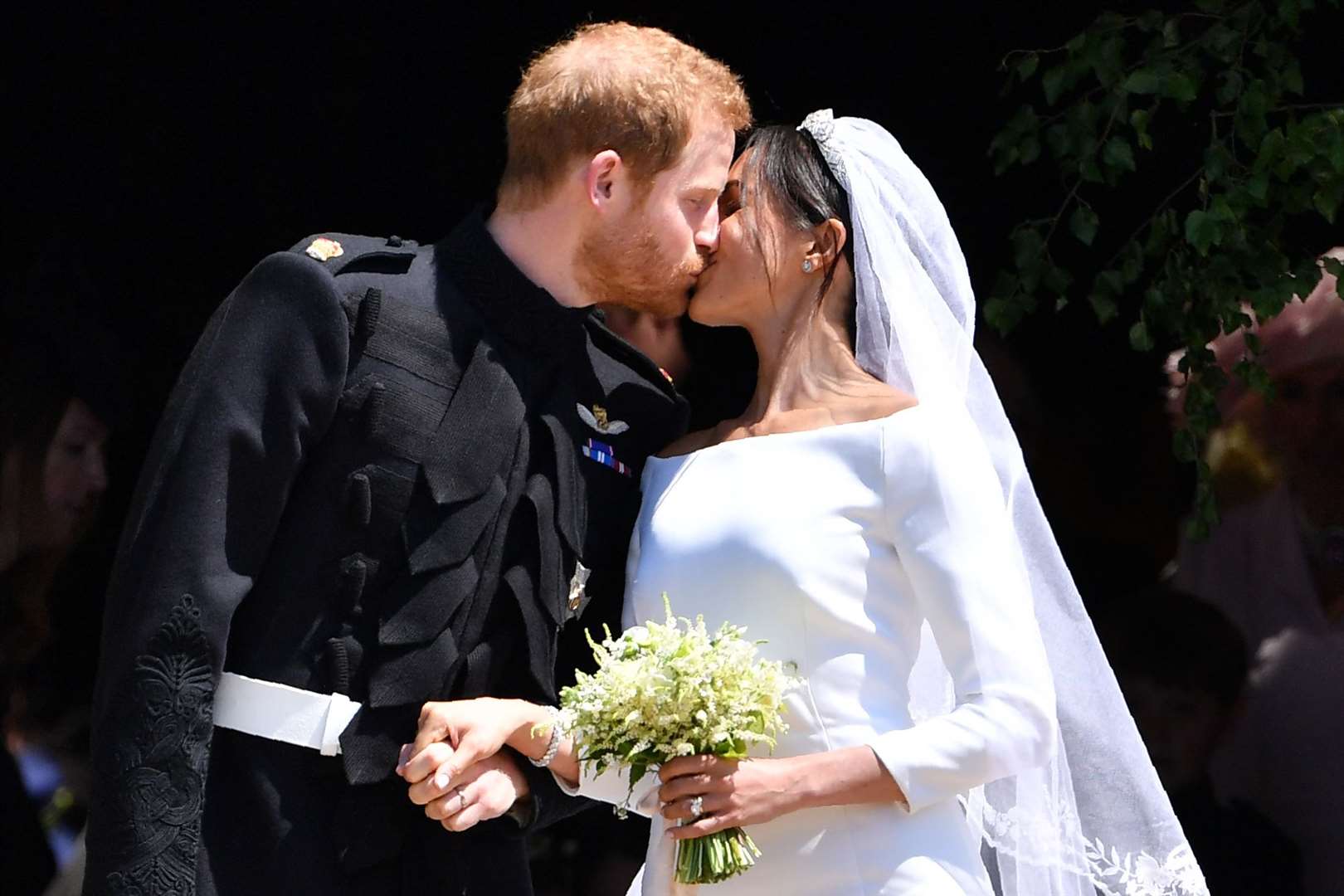 Harry and Meghan on their wedding day (Ben Stansall/PA)